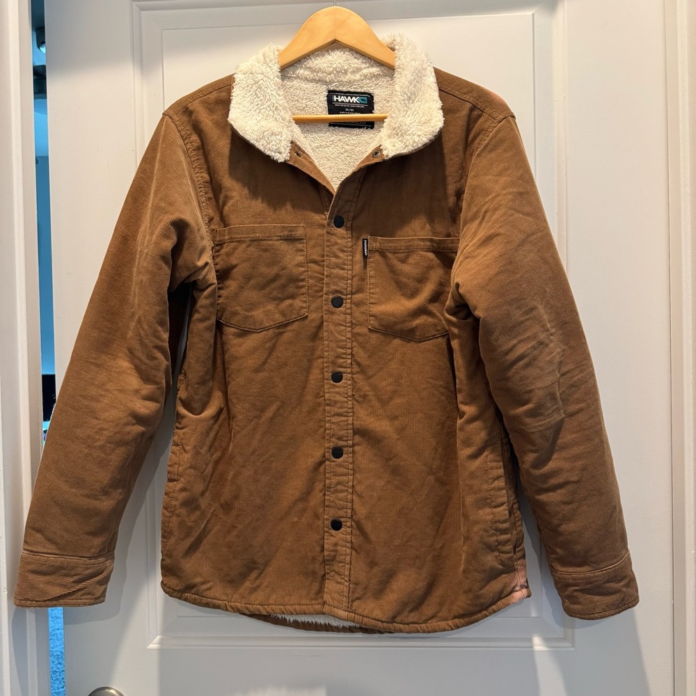 Tony Hawk Brown Sherpa-Lined Shirt Jacket